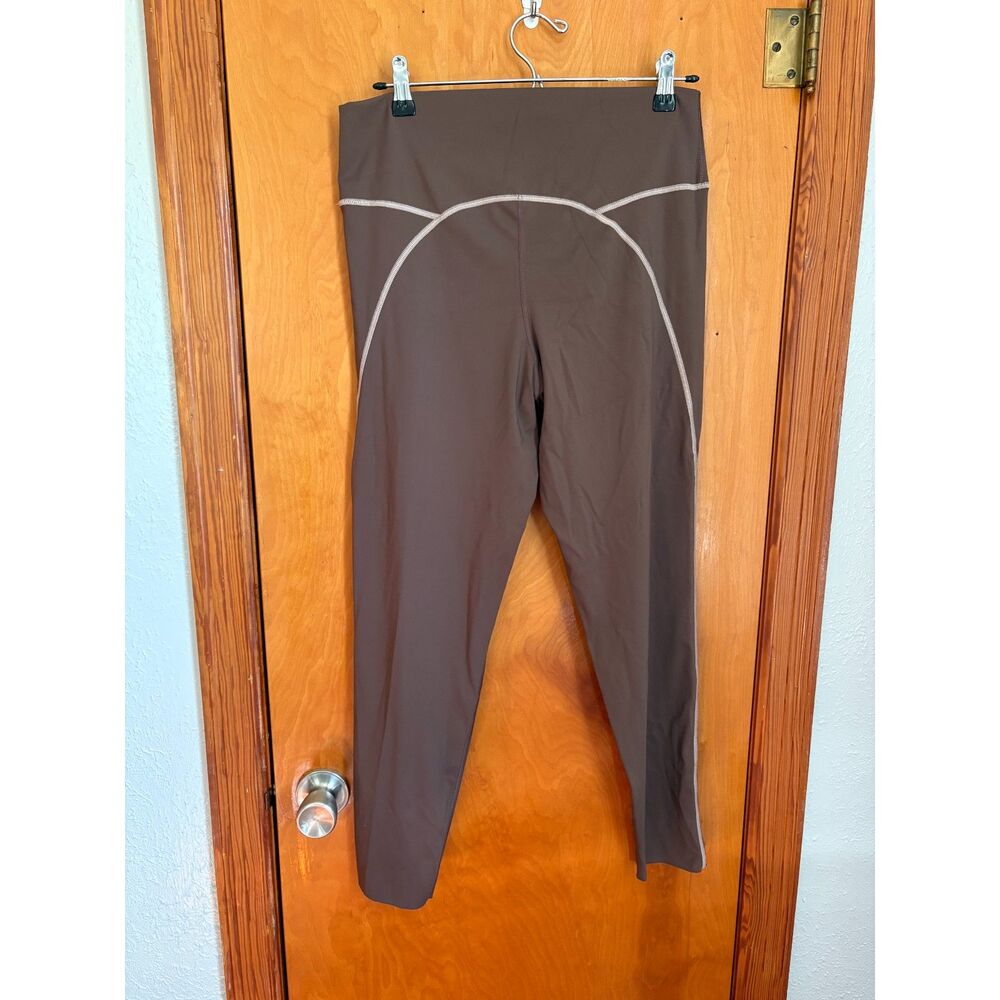 OFFLINE By Aerie Goals High Waisted Legging XL Brown Pop Stitch Activewear